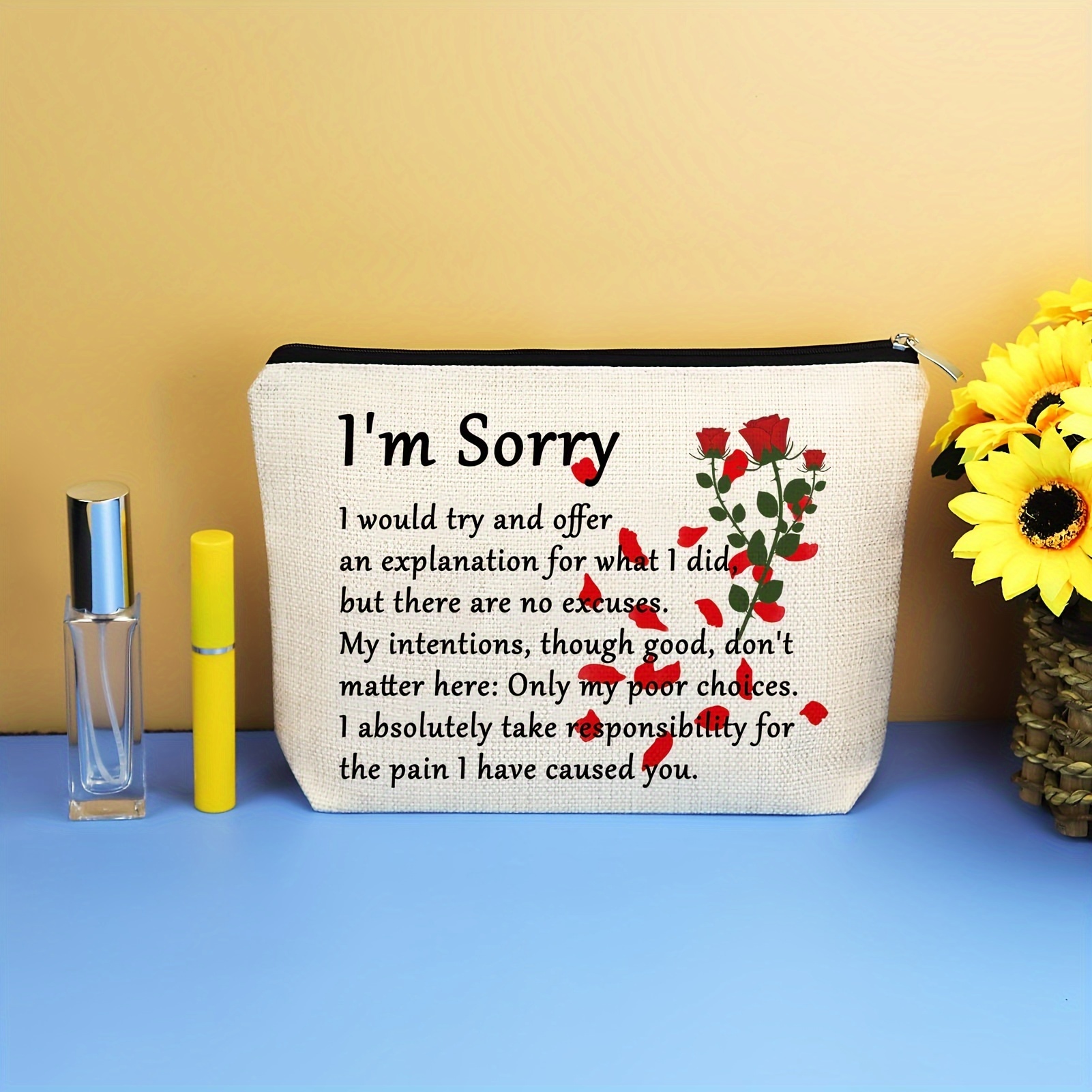 1pc sorry gift girlfriend makeup bag gift girlfriend Temu Australia