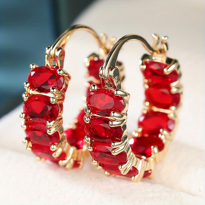 TEMU A Pair Of Elegant Egg-shaped Statement Earrings With Ear Cuffs, Featuring A Fashionable, , And Versatile Design, A Niche Accessory