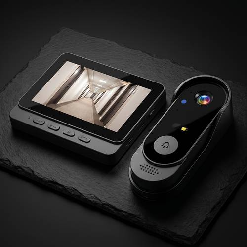 video doorbell camera with an ips display featuring video recording two way audio and ideal for homes for home offices and apartments and a gift for seniors