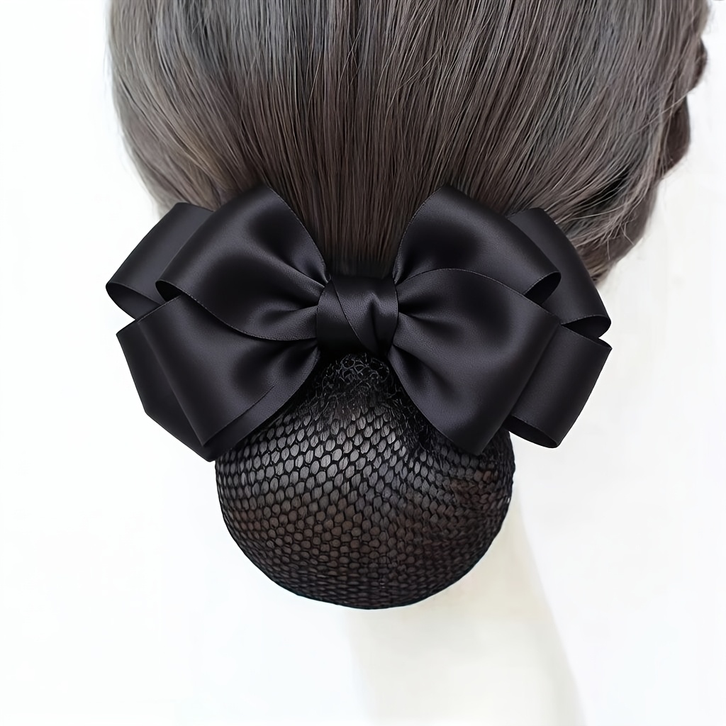 TEMU Bandeau Professionnel Bureau Infirmière Chignon Filet à Cheveux Hôtel Banque Hôtesse Chignon Nœud