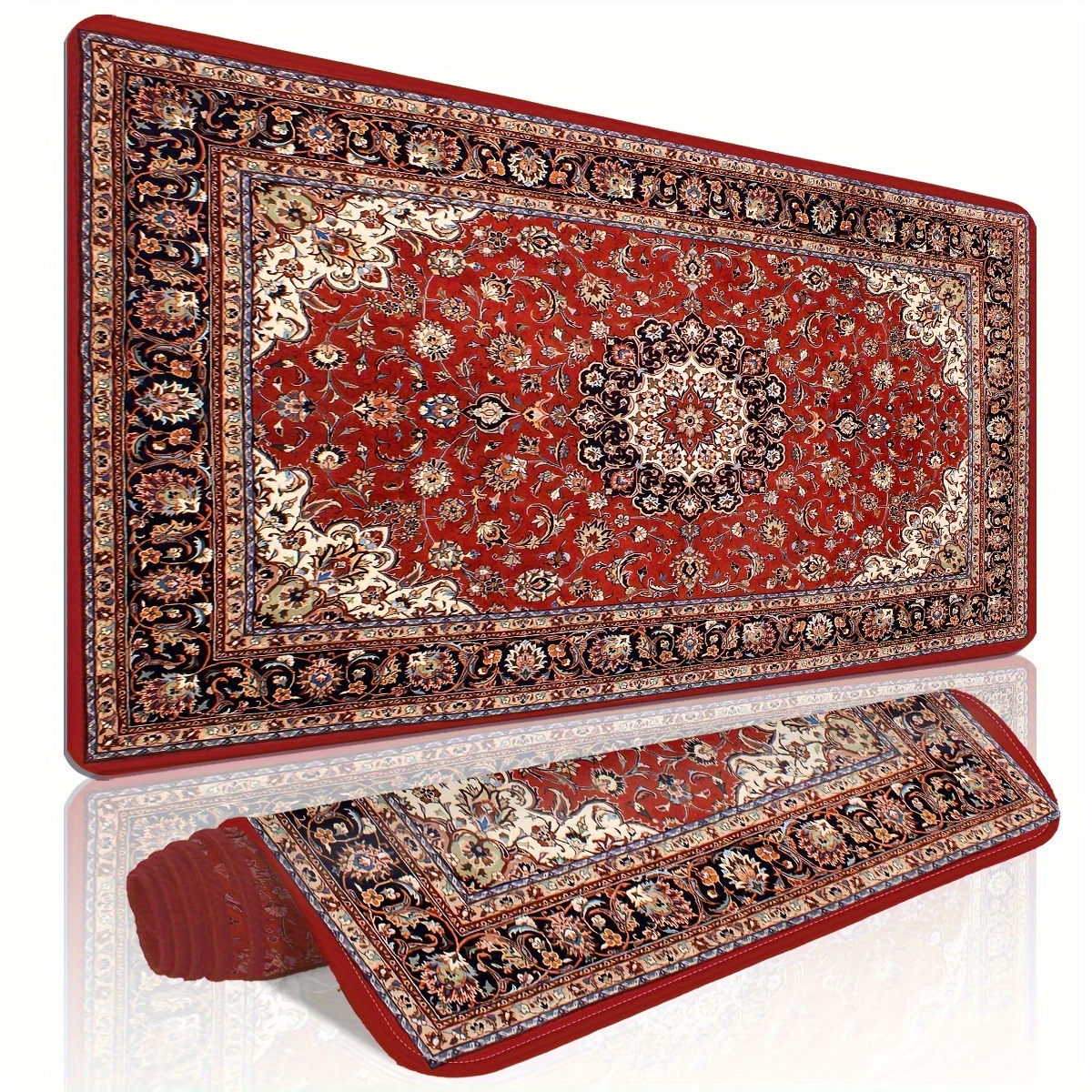 

Vintage Persian Xl Keyboard And Mouse Pad – Polyester, Non-slip Rubber Backing, Precision , Large Size For Home Office, Gaming Room, Or – Perfect Gift For Him Or Her