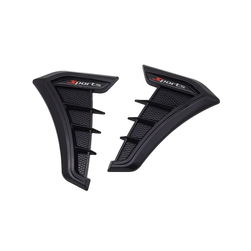 TEMU 2pcs Car Side External Additions Ventilation Hood, Side Wings, Engine Hood Decoration Sticker, Intake Decoration Modification Sticker