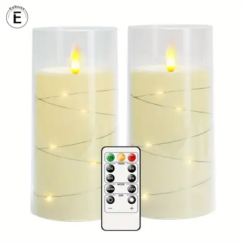 3pcs / Set Bougies Sans Feu LED Avec Cordon Étoile Intégré - Temu