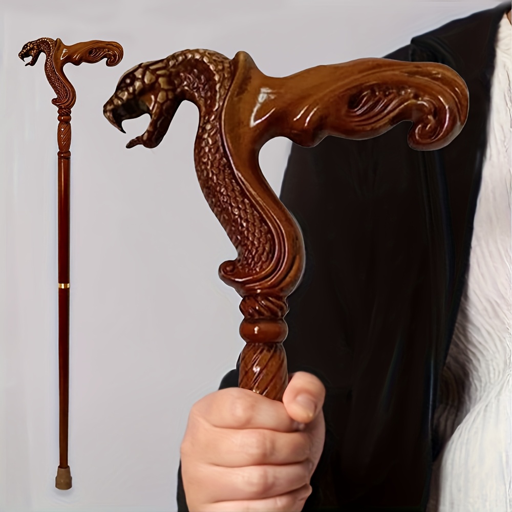 vintage   head   stick luxurious decorative scepter with detachable eye snake   for cosplay retro enthusiasts   grip