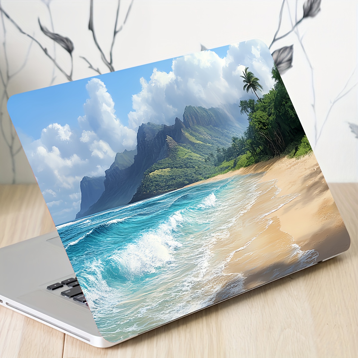 TEMU Vinyl Laptop Shell , 2pcs/set, Scratch-proof Diy Art Protective Case For Laptops - Easy To Apply And Suitable For Laptops, Cars, Helmets,