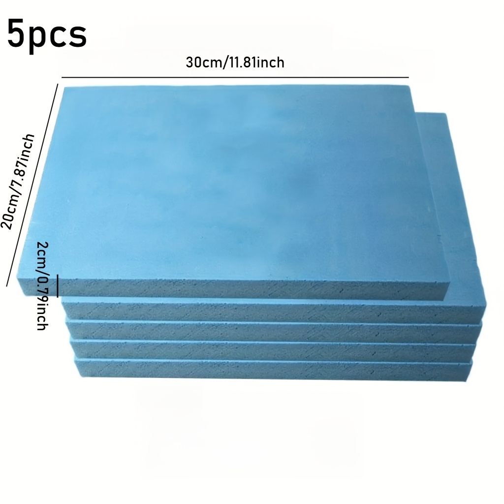 TEMU 2/5 pièces Plaque de Base en Mousse Haute pour Blocs de Construction Paysage, 2 cm/0,79 po d'Épaisseur - Découpable et Ponçable, Idéale pour les