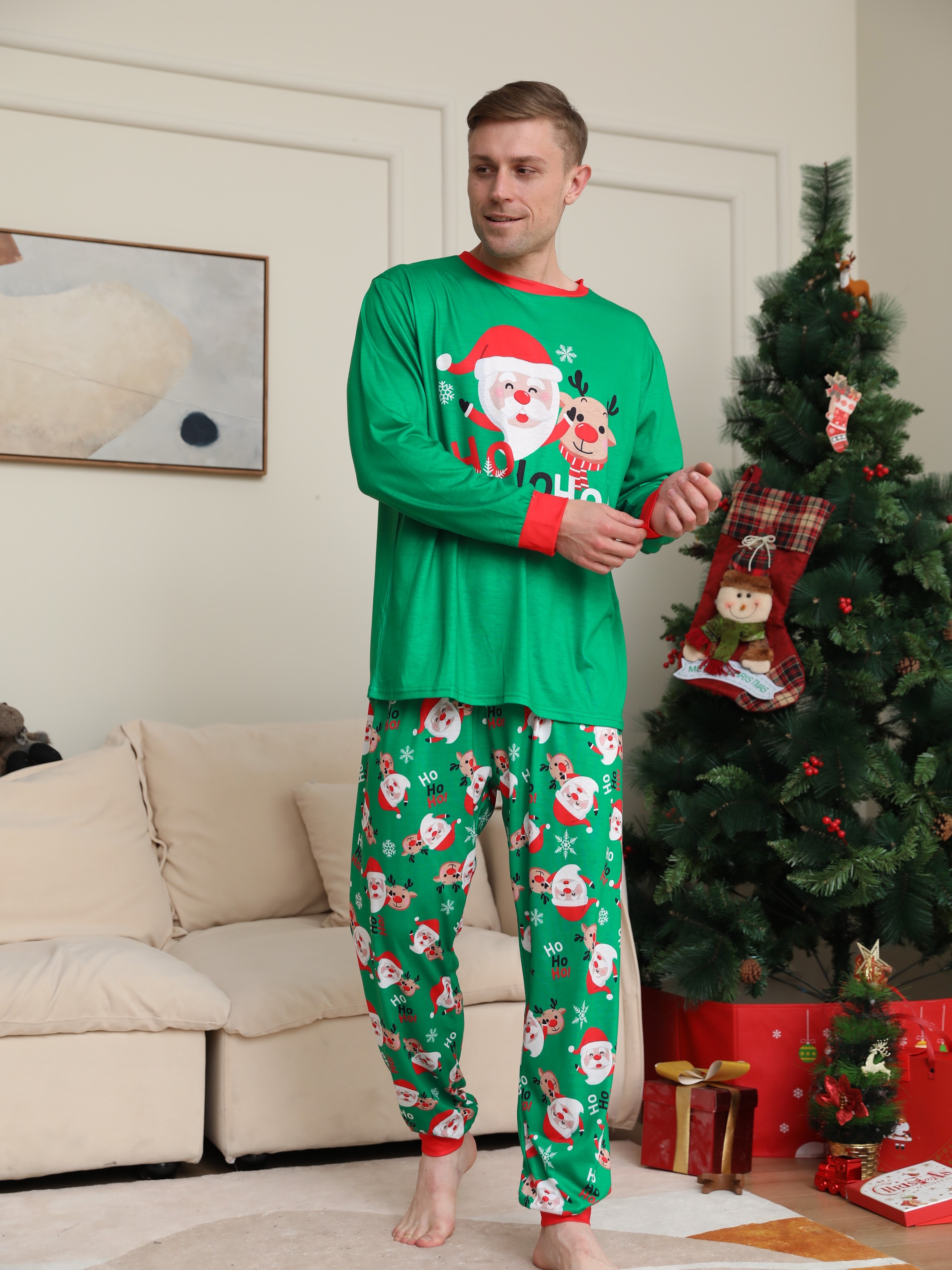 Christmas Outfits Mens Father Christmas Pyjamas Santa Claus Pajama - Main Image