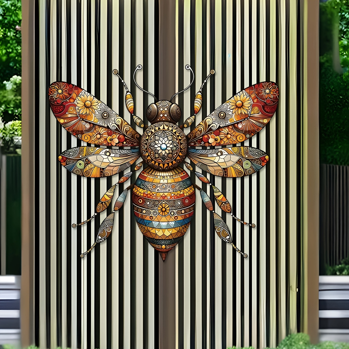 Vibrant Bee Metal Art Wall Decor - image 5