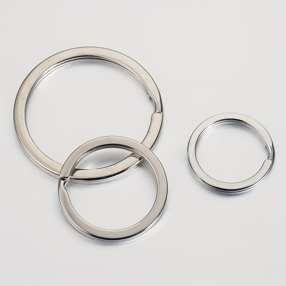 20 плоских брелоков из нержавеющей стали 201, большие, средние и маленькие плоские брелоки, оптовая   аксессуаров для самодельных украшений ручной работы Детали 5