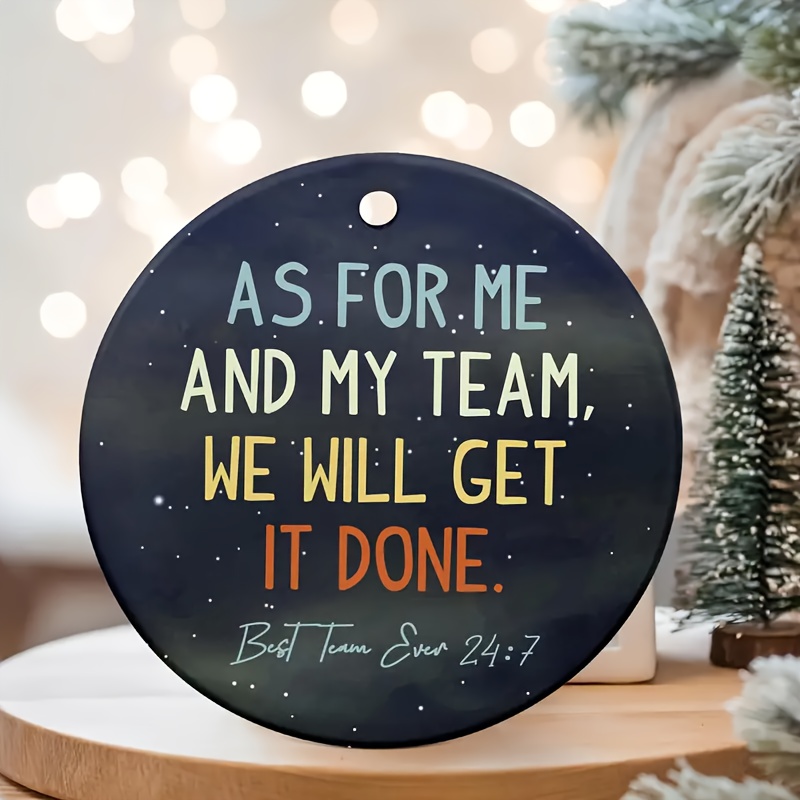 

Classic Acrylic Hanging Ornament For Team Appreciation - Inspirational 'we Will Get It Done' Office Decor Gift For Employees, Colleagues, Boss - Versatile Celebration Accessory Without Feathers