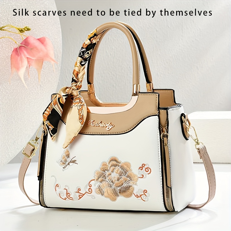 elegante weiße tasche damen blumengemustertem stickerei Temu Austria