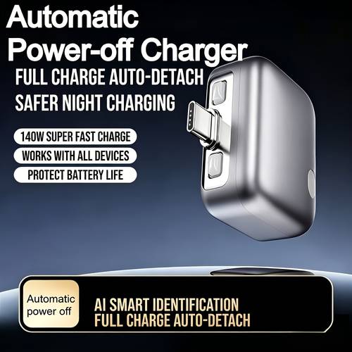 item picture 140w type charging adapter with automatic disconnect full charge off prevent 99 100 charge protect battery health for usb