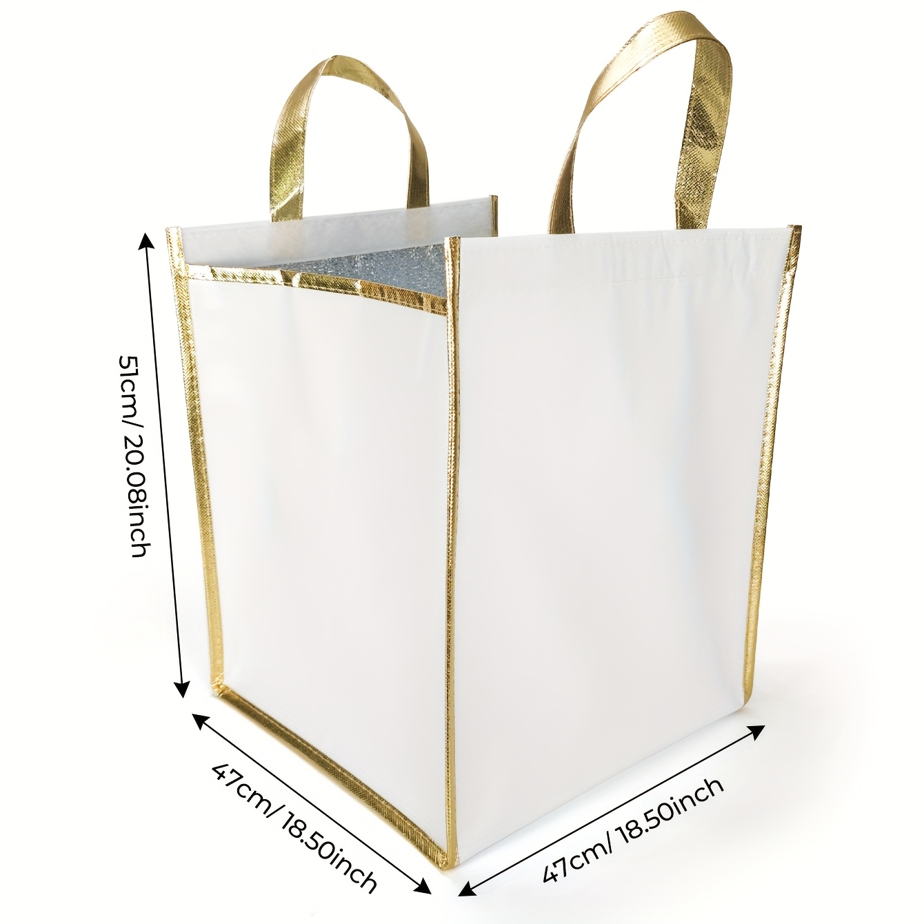 Image of Pizza And Cake Insulation Bags, Folding Refrigerated Bags, Food Insulation Grocery Bags, Aluminum Foil Freshness Preservation Picnic Bags - Suitable For Catering Services And Outdoor Camping.