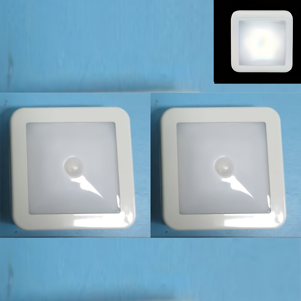 TEMU 2pcs -sensor 6-led Floor/ceiling/wall Lamp Set With A Design, Ideal For , Stairwells, Living Rooms, Bedrooms (batteries Not Included), Homes,