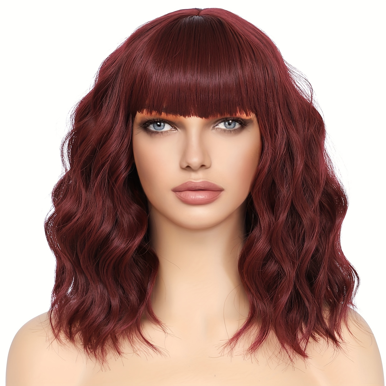 ✨Kita  12” WINE RED Bang Bob Wig  *NWT* 71AHwbmGm9L._AC_UF350,  main image 4