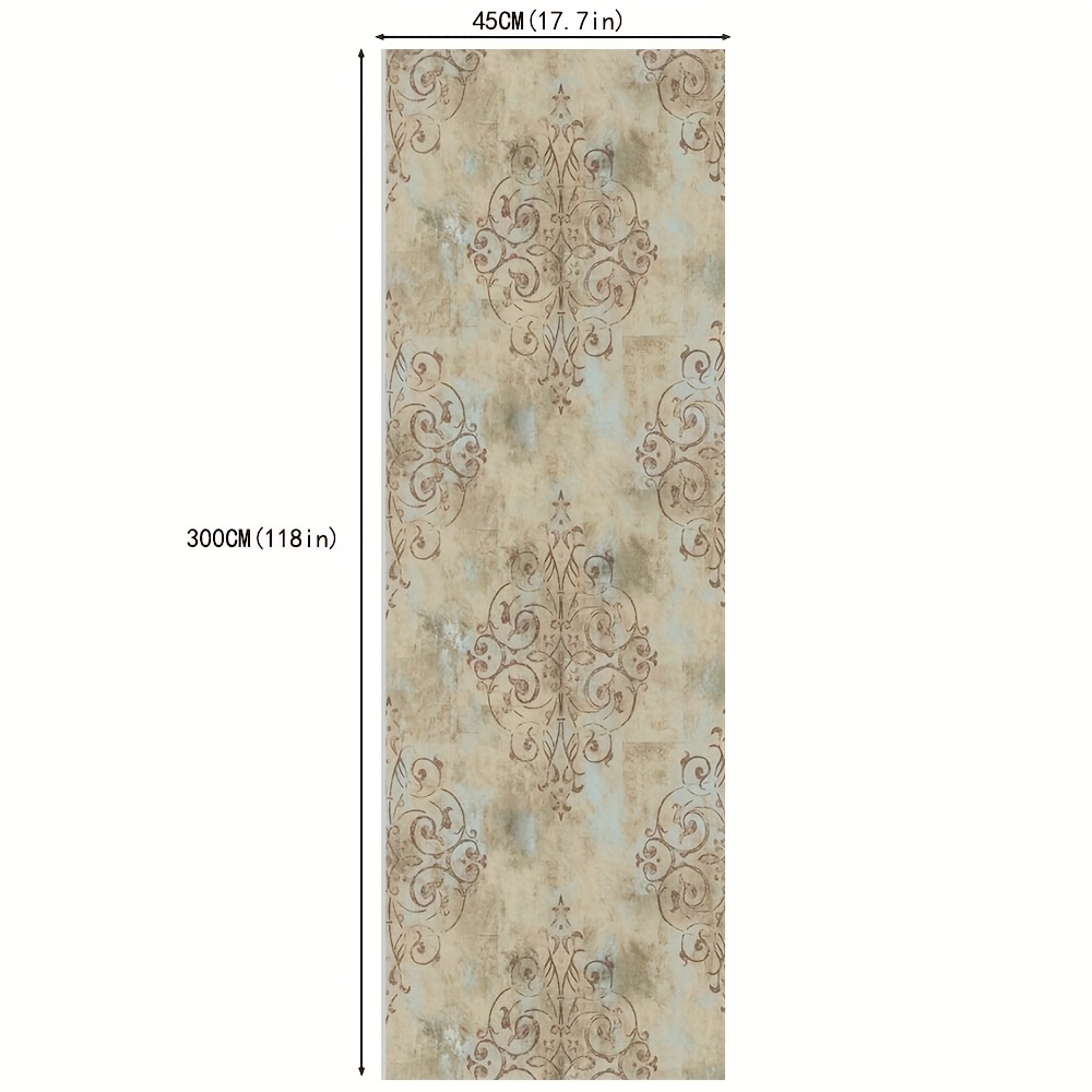 Image of 1pc,haokhome Vintage French Damask Peel And Stick Wallpaper,vinyl Self Adhesive Wall Paper,renter Friendly Wallpaper For Wall,bathroom,bedroom,home Decor,17.7*39.3in