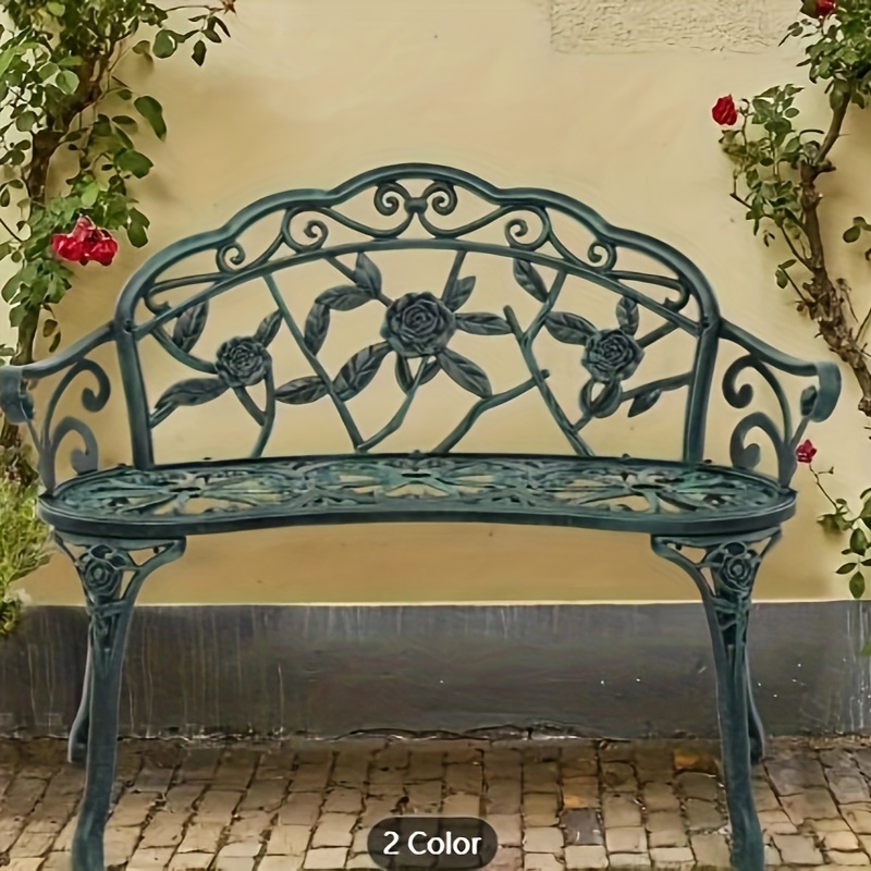 Rose-Shaped Aluminum Patio Bench