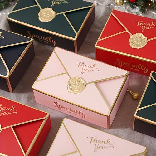 50pcs pack envelope shaped gift boxes with lids striped suitable for party favors wedding birthday decorations elegant paper boxes for candies jewelry packaging