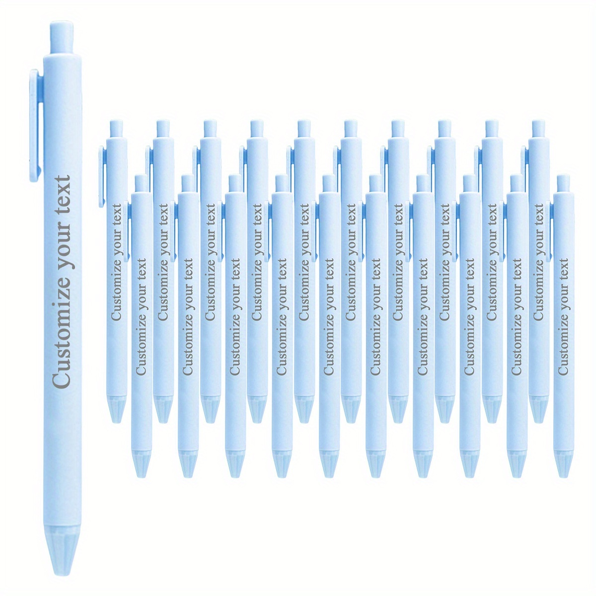 Image of Customized 20 High-quality Macaron-colored Push-type Plastic Ballpoint Pens, Suitable For Gifts, , Office Supplies, School Graduation Gifts