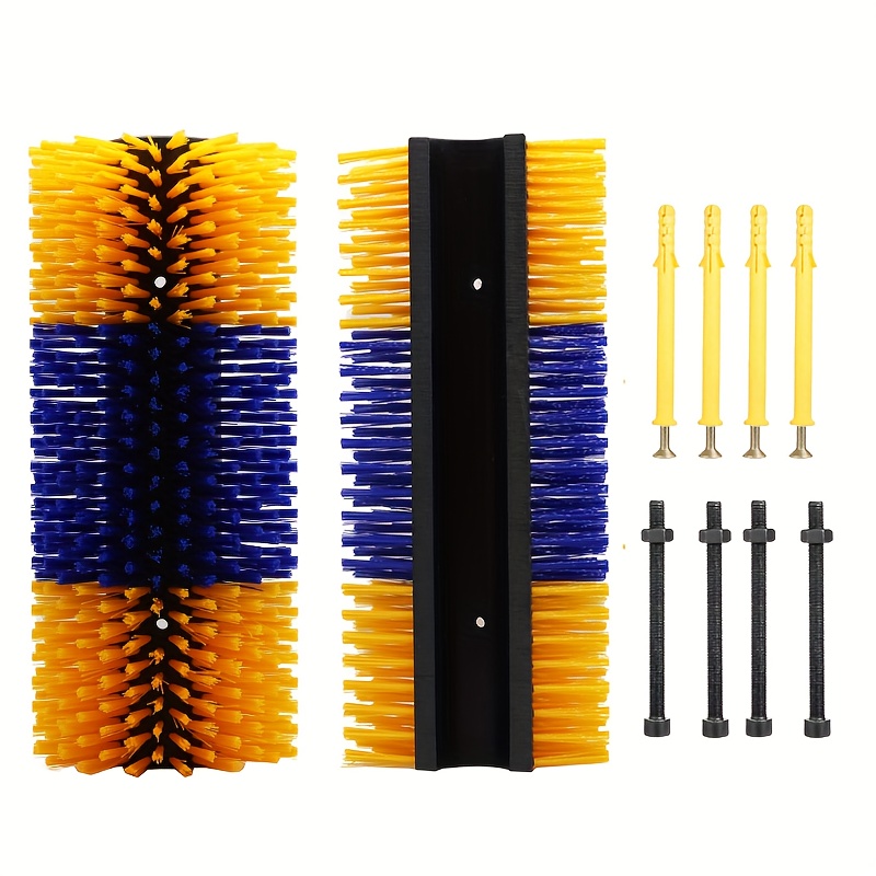 item picture 1 set   cattle body brush livestock scratching brush body scratching brush cattle body cleaning   to install relieve itching suitable for cattle horses sheep body combing massage brush animal grooming tools