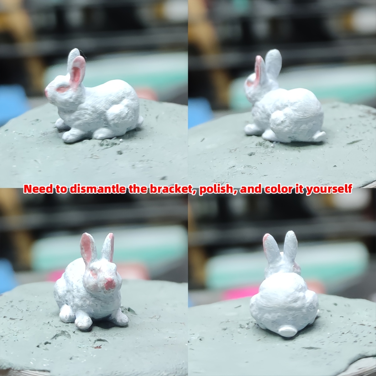 3D Printed Miniature Rabbit Model Kit