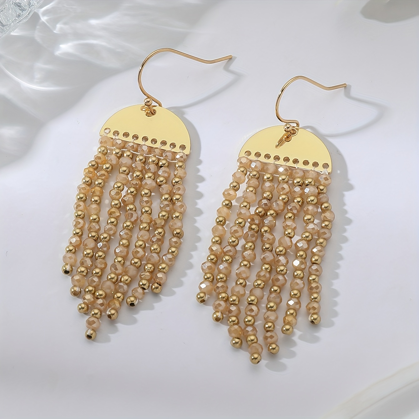 Bohemian Style Long Dangle Earrings Ethnic Beaded Drop Gift for Mom BFF