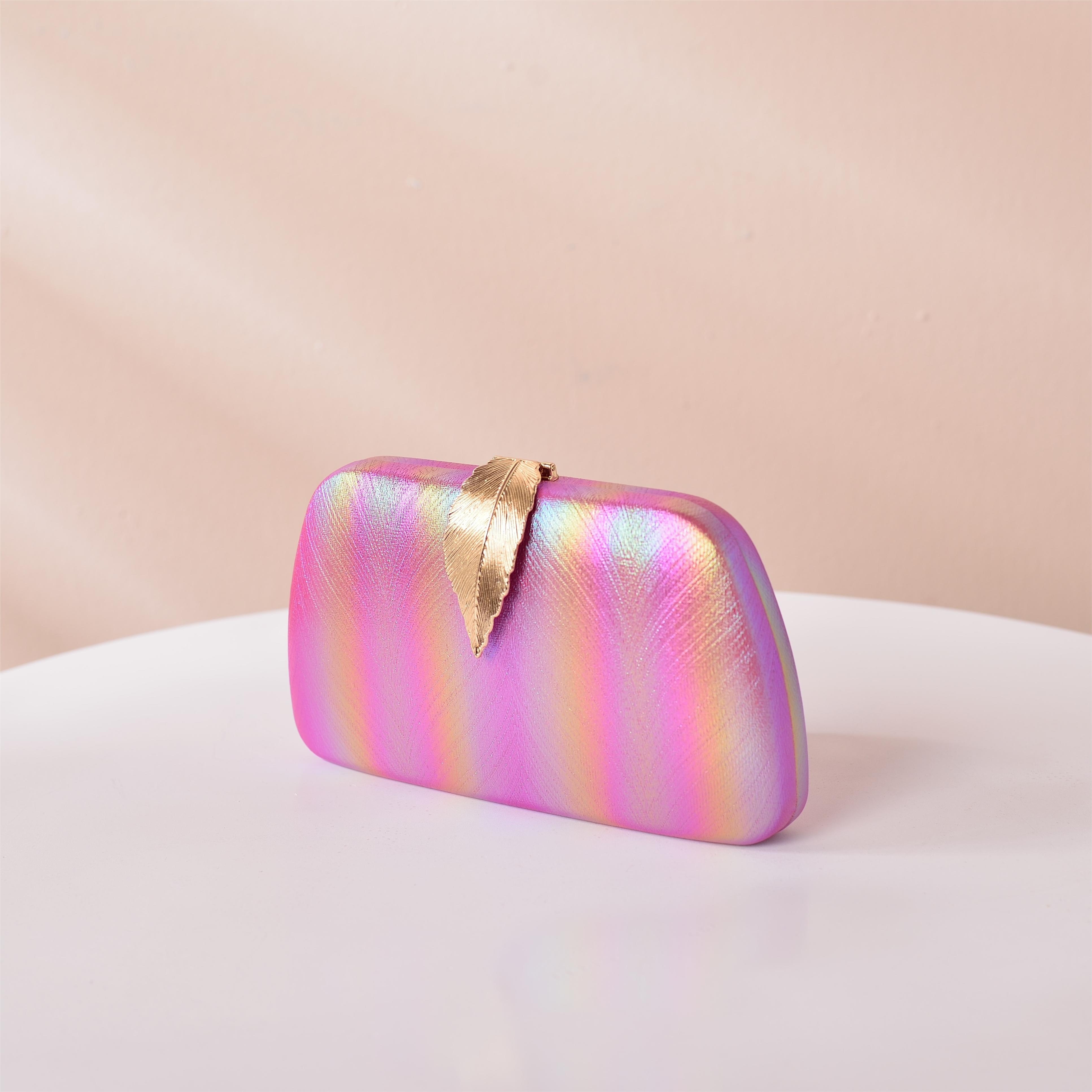 Iridescent clutch purse sale