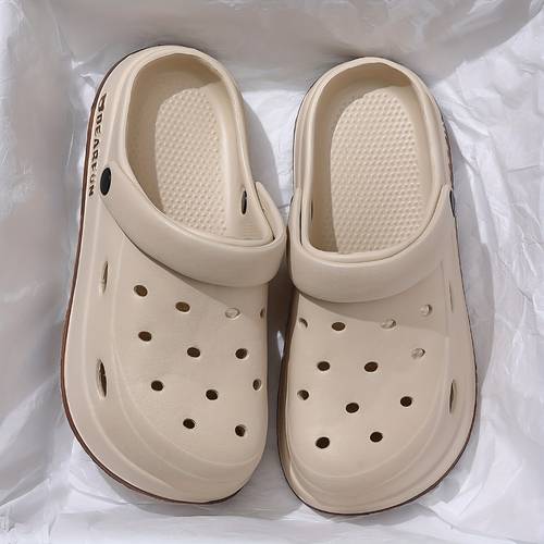 damessloffen clogs, dikke comfortabel eva-materiaal, zachte tuinsloffen met ronde , buiten strandslippers voor mannen, damesschoenen