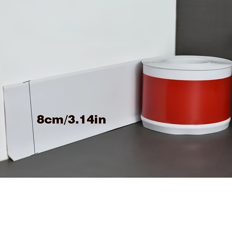 118.1inch Pvc Thickened Skirting Line Self-adhesive Wall Corner Edge Strip For Living Room Home Decoration, Moisture-proof Line