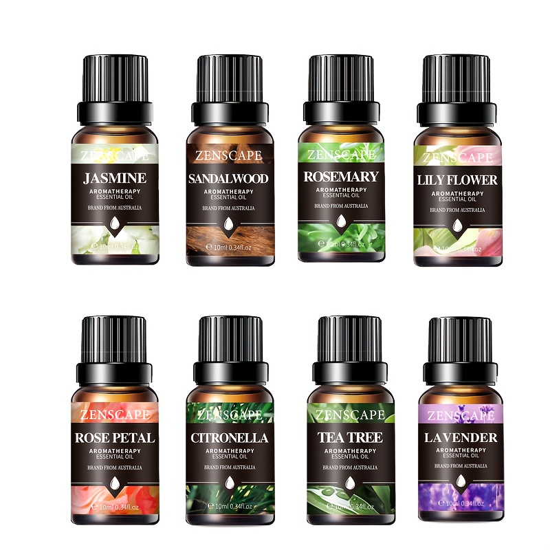 TEMU Essential Oil Set, Fragrances, Suitable For Diffusers, Home Care, Candle Making Fragrances, Aromatherapy, Humidifiers, And Can Be Used As Gifts.