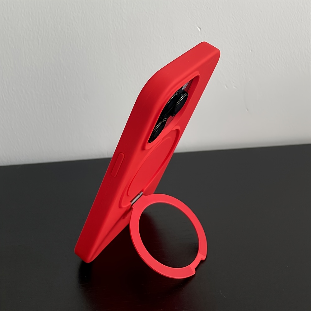 TEMU Luxury Liquid Matte Invisible Ring Holder Stand Case For Iphone 17 Air 16 15 14 13 12 11 Pro Plus Max Wireless Charge