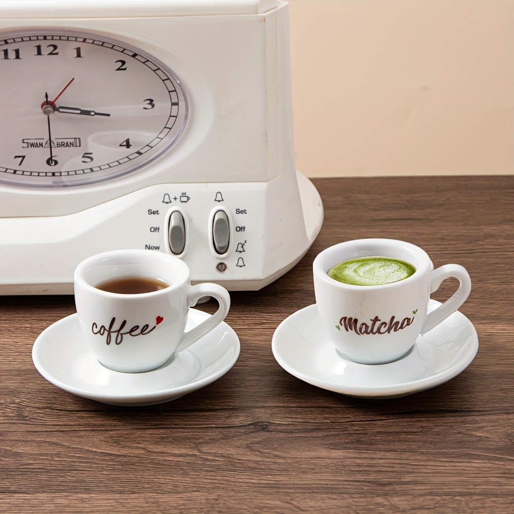 1pc 65ml 2 3oz porcelain espresso cup saucer cute mini - Temu Oman