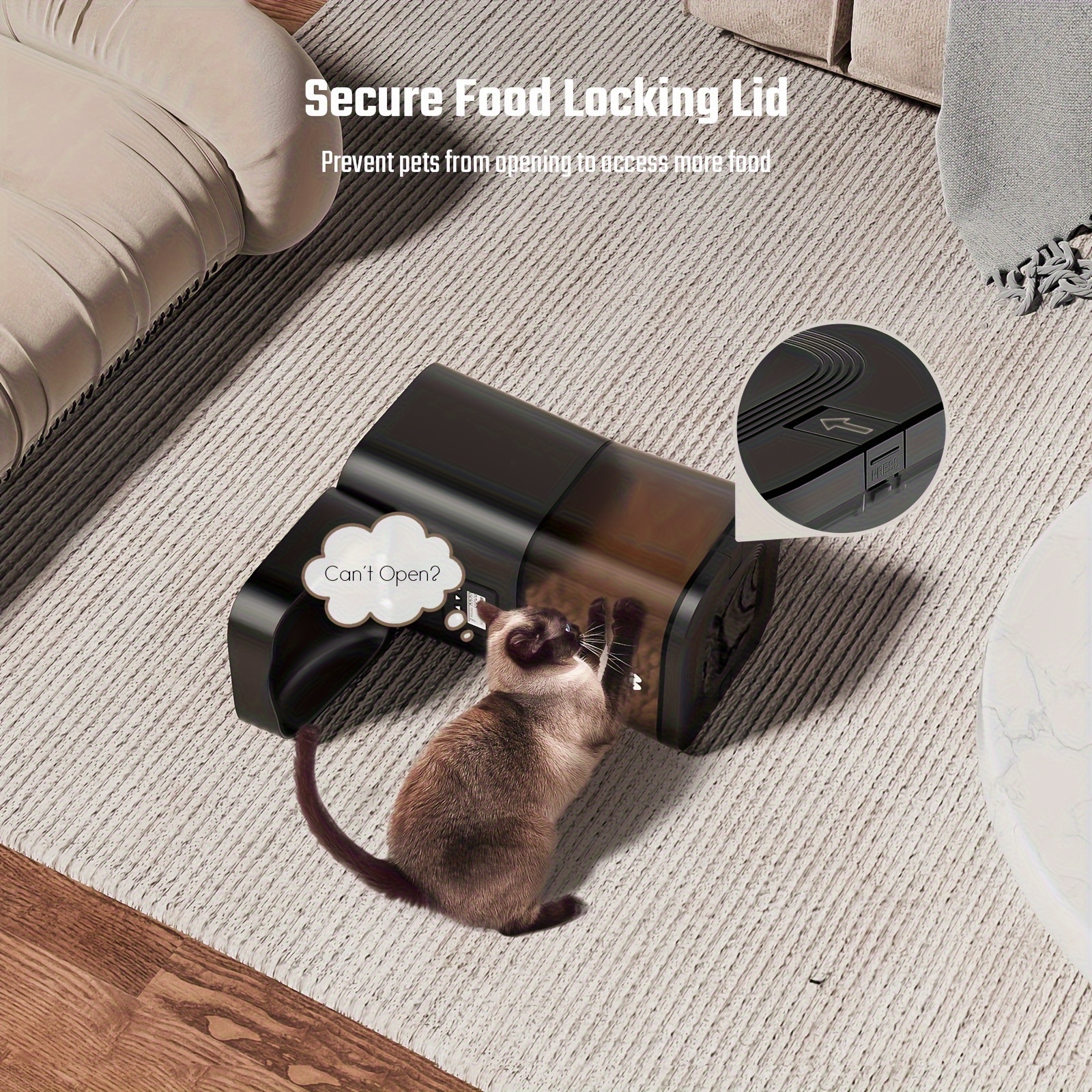 Auto Cat Feeder Infrared Sensor Smart Pet Cat Feeder Bowl, Anti