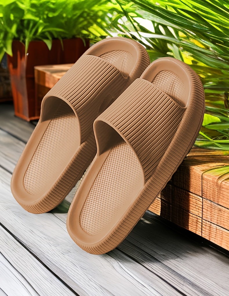 Women'S Solid Color EVA Slippers, Summer Home Leisure Slippers with EVA Sole, Insole, Upper, Inner Material, Hand Wash Only