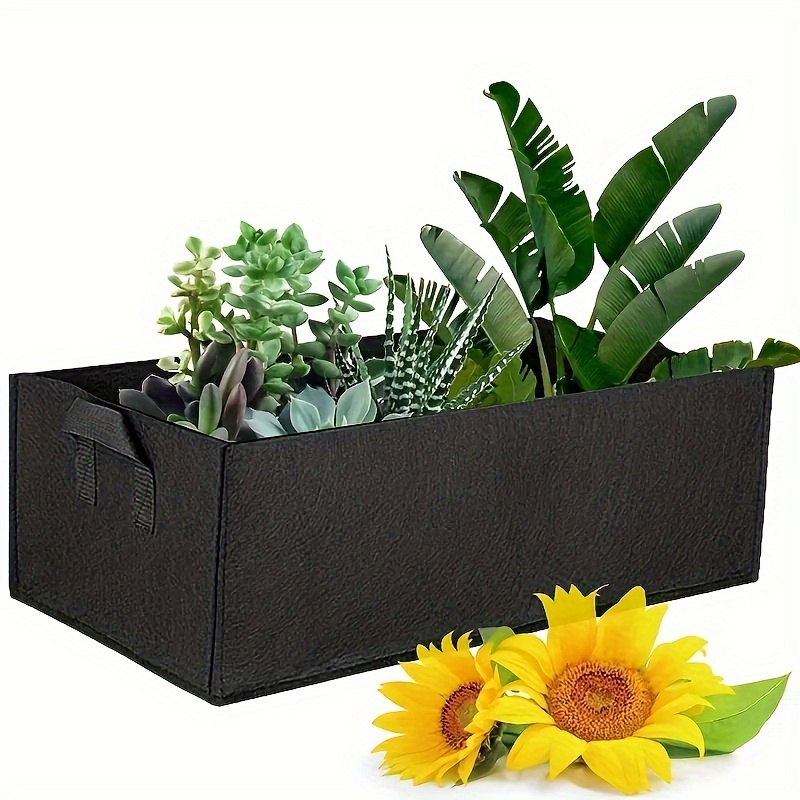 

1 Pack, Grow Vegetables Easily With Thisbreathable Rectangle Planting Container!grow Your Own Garden With 1pc Feltplanting Container Perfect For Vegetables, Flowers & More