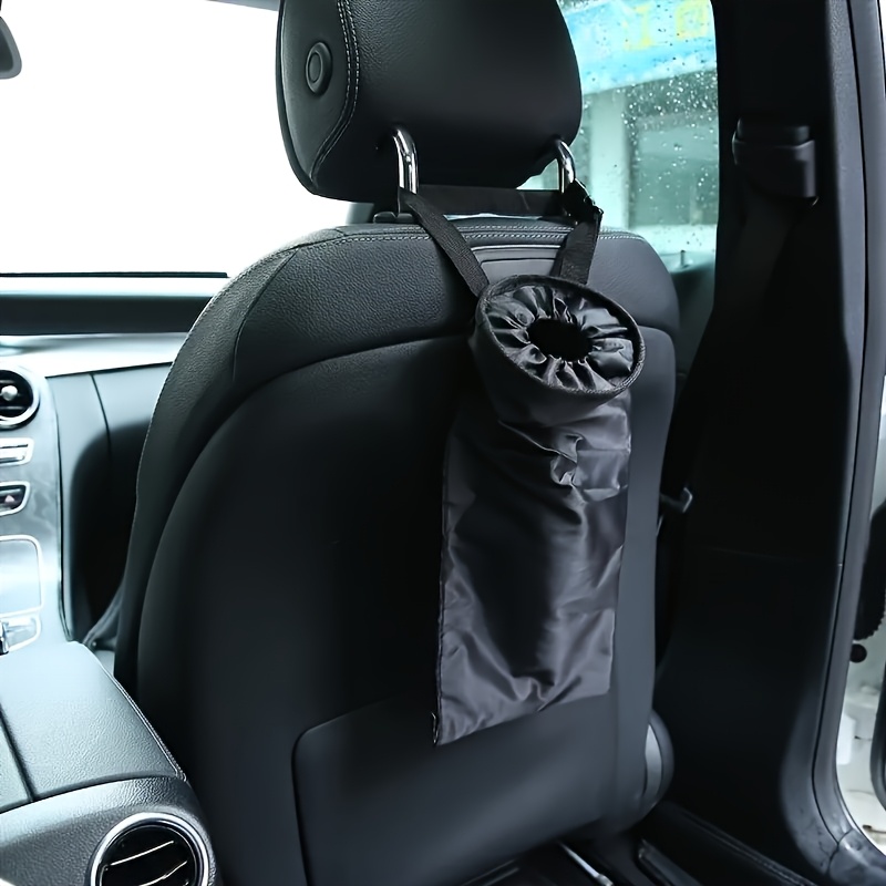 

1pc Premium Ford Fabric Car For Seat Back Garbage Bag Holder, Machine Washable, Universal Fit, Vehicle Interior Accessory