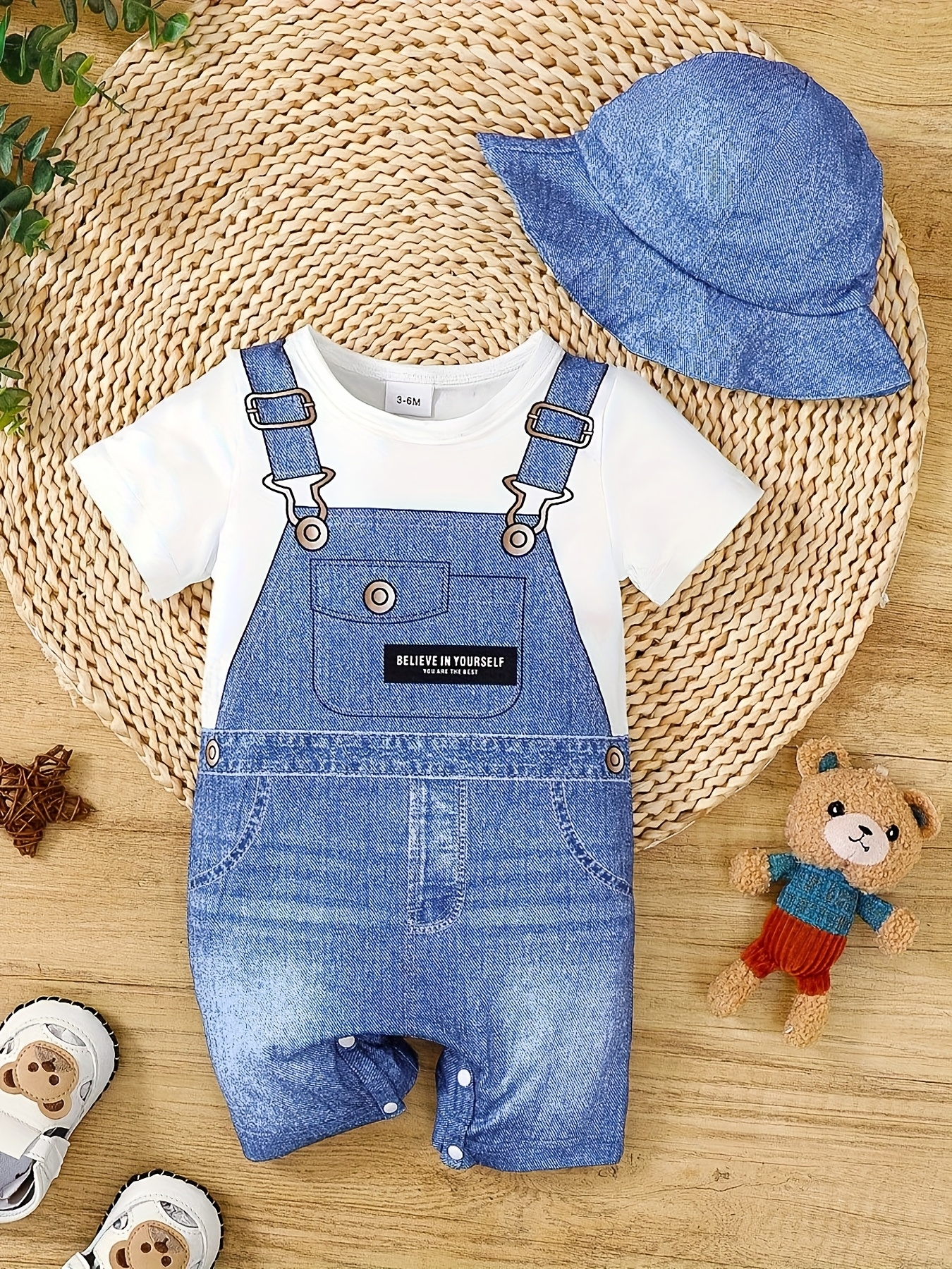 Jeans Romper Romper Set For Baby Boy Baby Boy Outfit Set Denim