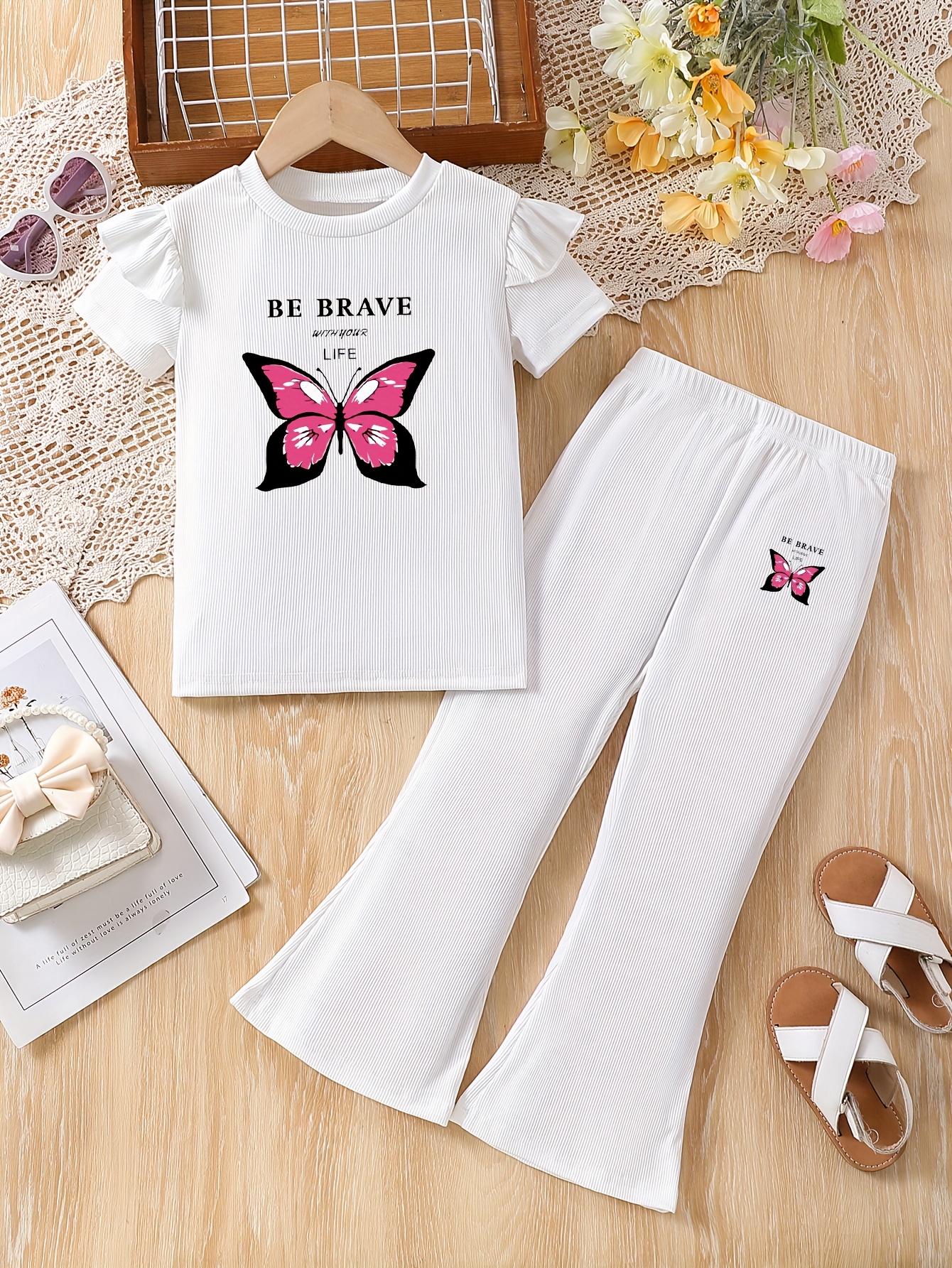 Kinder Trainingsanzug Set 2-teilig - Sommer Outfit Mit Cartoon Print