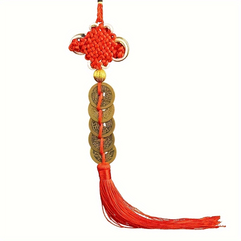 

1pc Traditional Shui Gourd With 5 , Home Pure Copper Gourd 5 Money Pendant