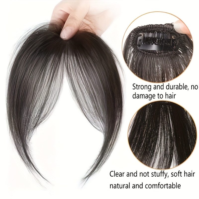 womens bangs wig 8 inch   straight hair with volume   everyday wear stylish hair accessory   texture high temperature fiber details 0