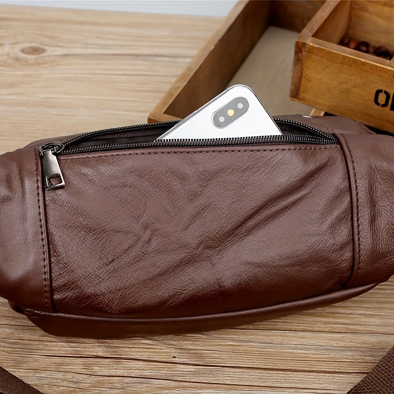 PU Leather Belt Phone Pouch Men