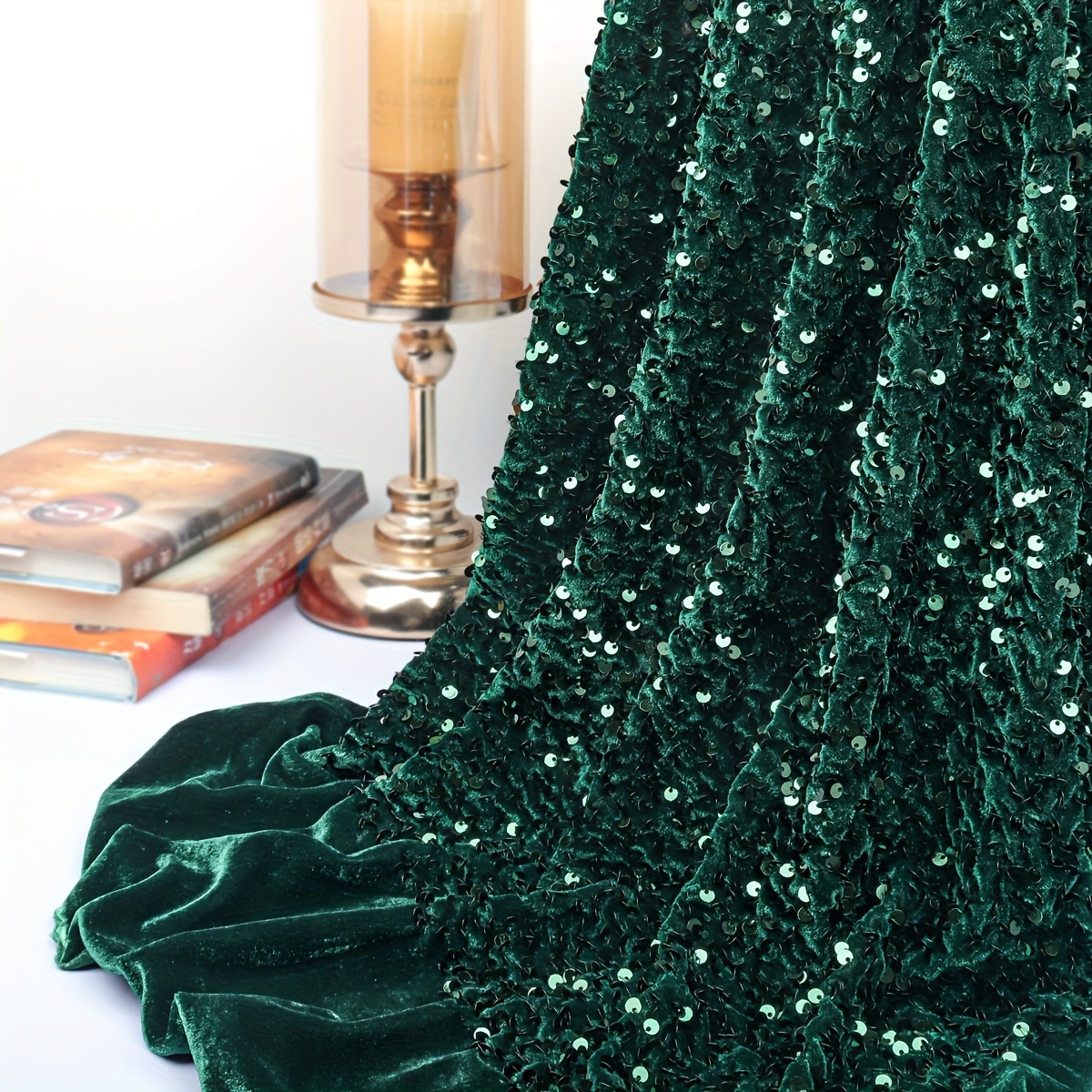 green fabric yard royal blue velvet fabrics crafts - Temu