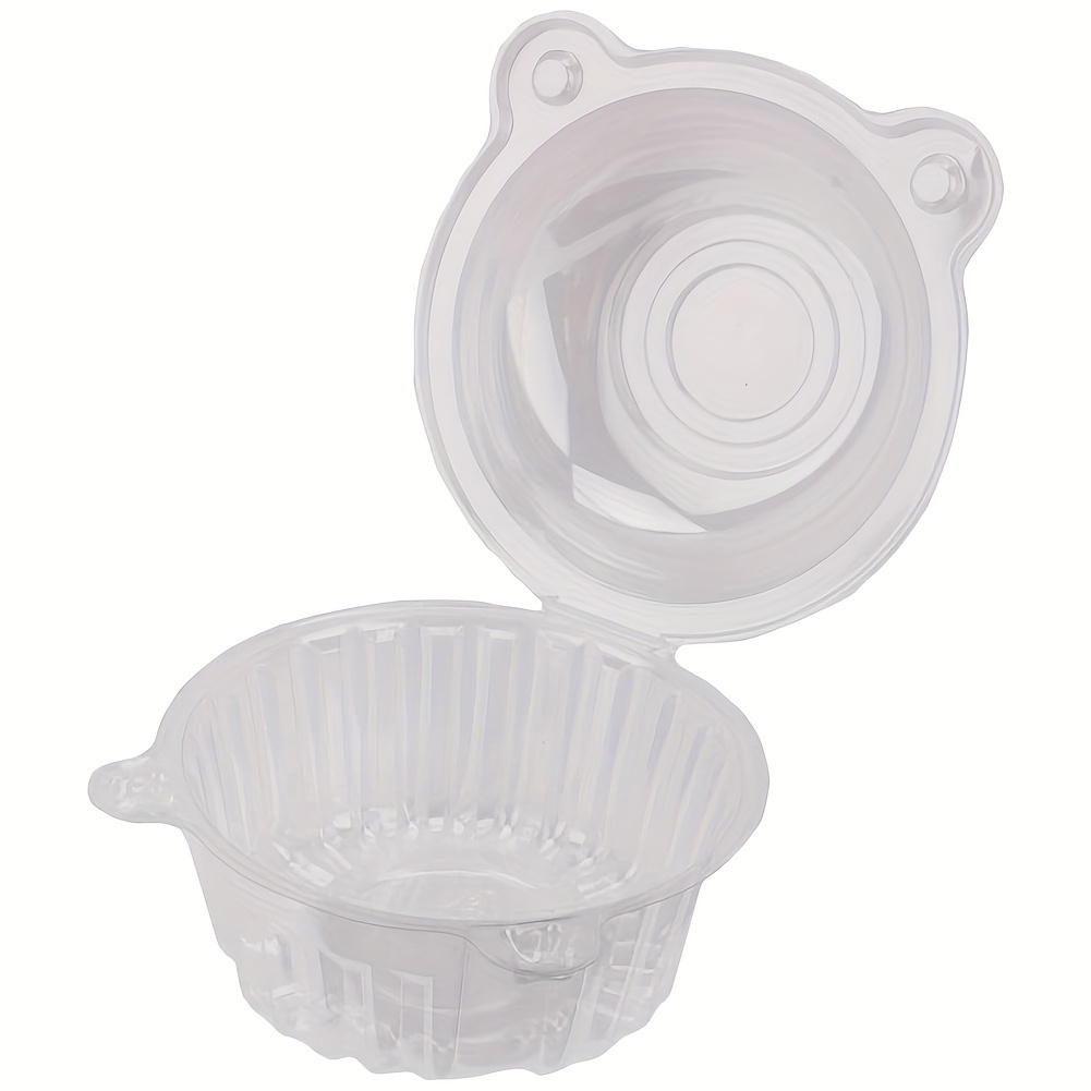 

400pcs Cupcake Holders, Cupcake Containers Disposable Clear Plastic Single Muffin Dome Holders Cases Individual Cupcake Boxes