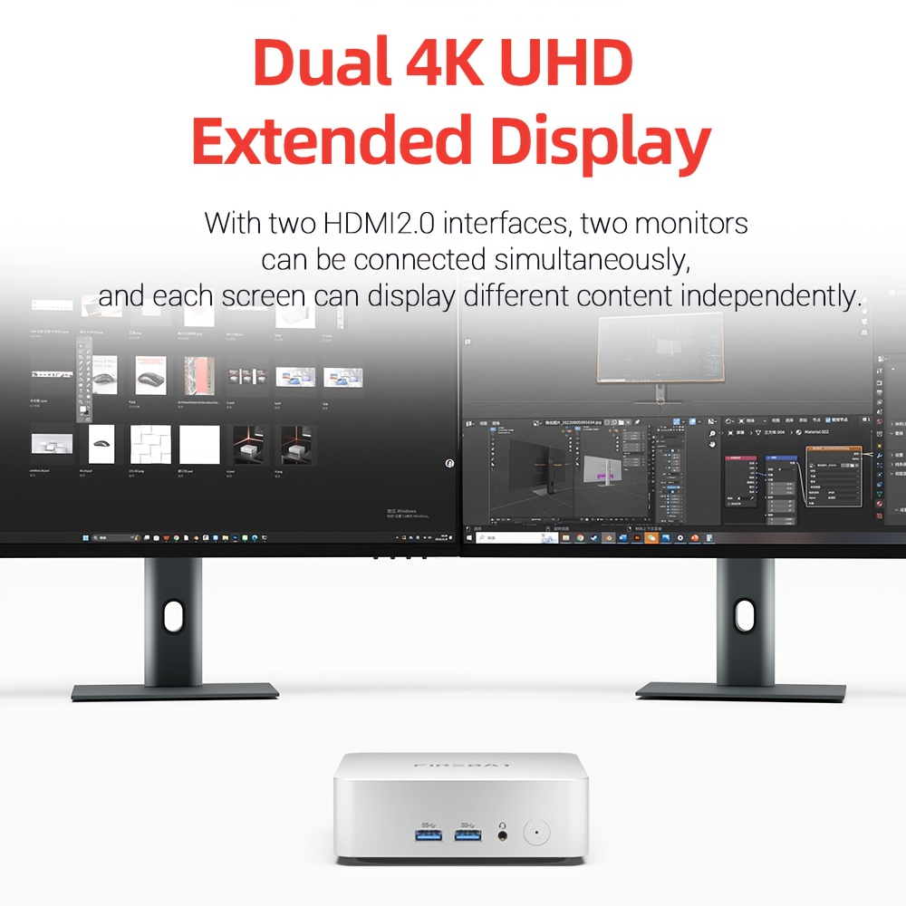 Budget Computer voor Thuiswerkplek: AMD Ryzen 5 3500U 16GB DDR4 512GB SSD | Compacte WiFi 6 4K Ready Desktop PC met Geïntegreerde Graphics, 2 HDTV Poorten, 2.4 GHz Radio Frequentie