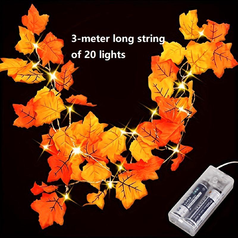 TEMU Products, Save Decorative Wreaths With Warm Lights, Battery Operated, Red And Combo, Each Pack 9.8 Feet, 20 Led Lights.lights For Decoration