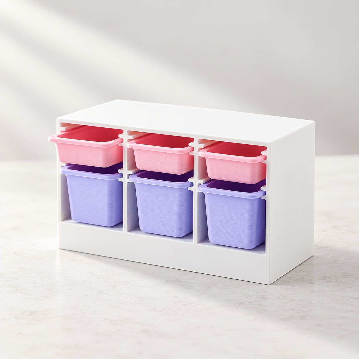 TEMU Meubles de Maison de Poupée Miniatures Meubles Miniatures pour Maison de Poupée Échelle 1:12 1/12 de Rangement Jouet Imprimée en 3D avec 6