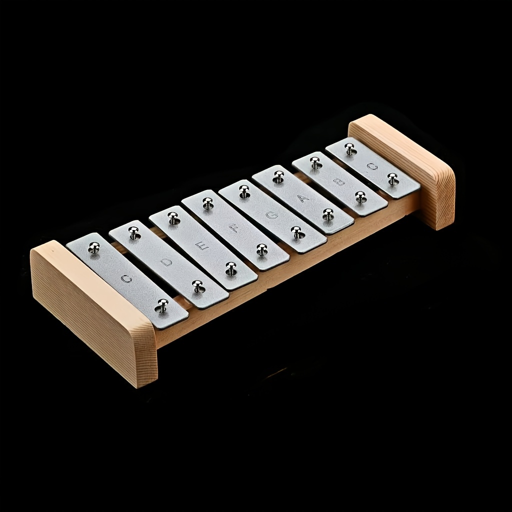 TEMU Glockenspiel Aluminum Plate Chime With , Wooden Base, And 25 Aluminum Alloy Keys, Glockenspiel, Professional Glockenspiel Percussion Instrument,