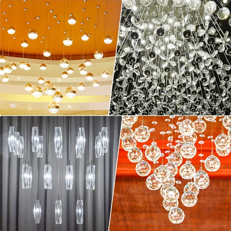 60.35 meter Clear Monofilament Fishing Line - Strong Invisible Nylon Rope for Hanging Balloons, Crafts, Decorations & Beaded Sewing - Non-Elastic Durable Thread for Garlands, Pictures, DIY Projects, Rope for Crafts, Craft Supplies, Smooth Finish, Smooth Texture, Craft Enthusiasts