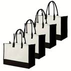 stylish blank handbag with diy design large capacity shopping bag for wedding gifts outing and commuting versatile date
