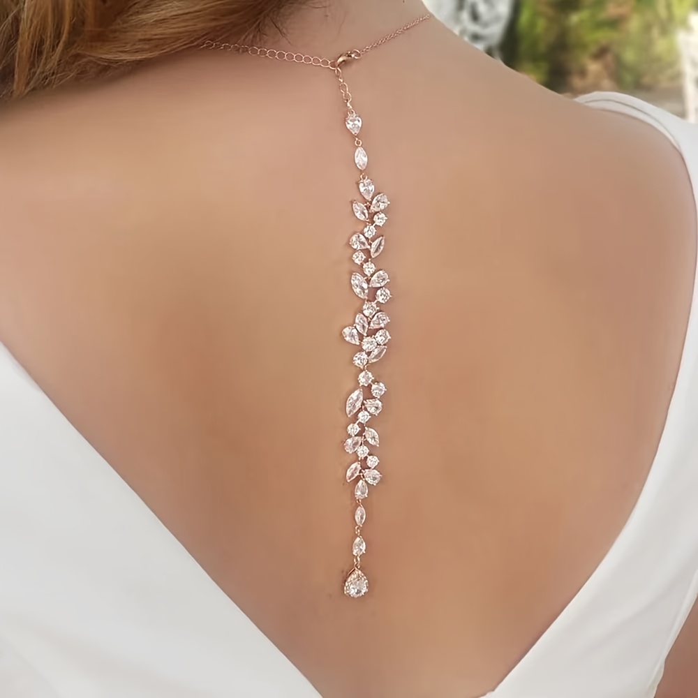 Luxurious Rhinestone Necklace, Sexy Bride Wedding Body Chain